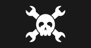 Official Hackaday wrench-and-skull mark.