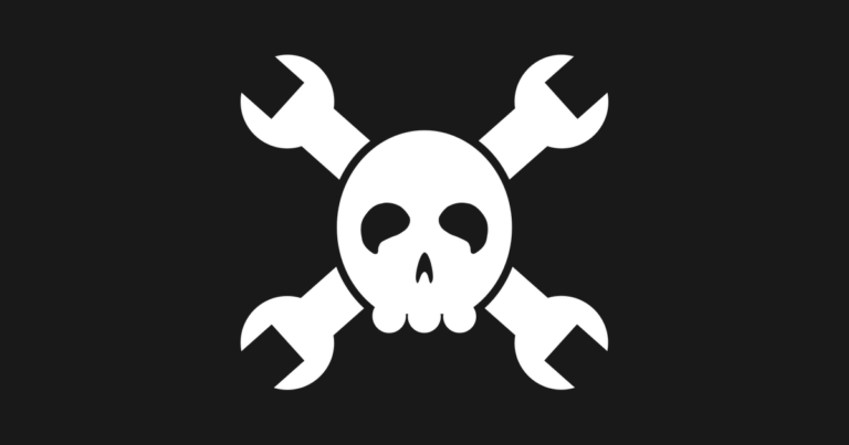 Official Hackaday wrench-and-skull mark.