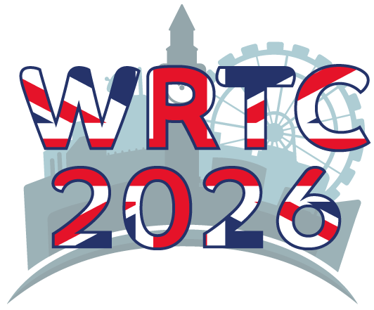 Official WRTC 2026 UK logo.