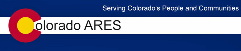 Colorado ARES header graphic used with the statewide Simulated Emergency Test announcement
